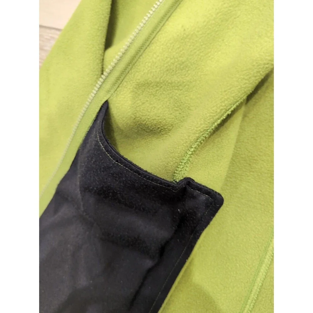 LL BEAN FLEECE JACKET WOMEN'S SIZE L FULL ZIP APPLE GREEN